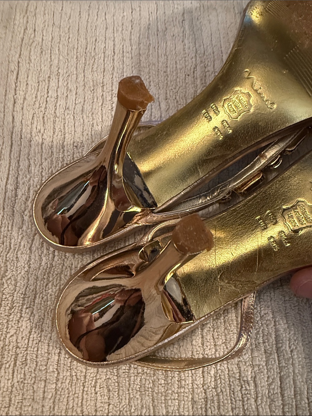 Nina Rose Gold Jeweled Slingback Sandals - Picture 12 of 12